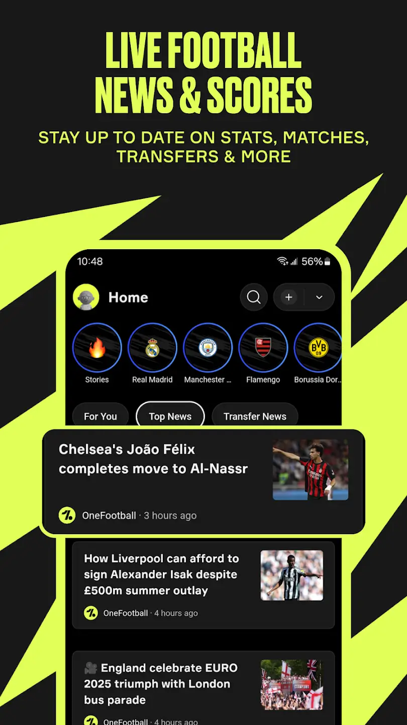 OneFootball Football Scores - screenshot 1