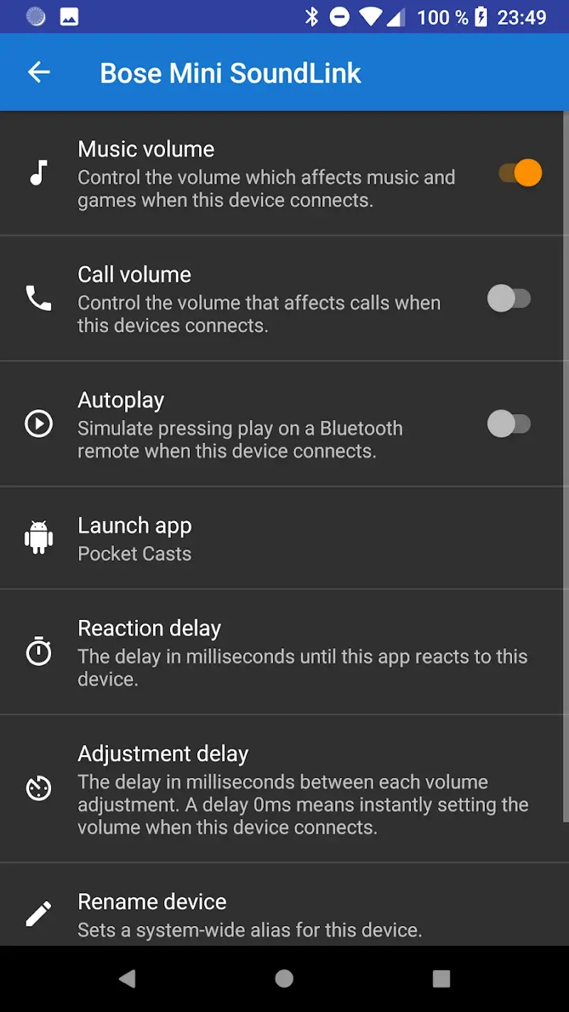 Bluetooth Volume Manager - screenshot 2